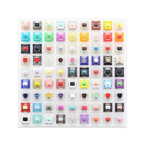 New 81 switch switches tester with acrylic base blank keycaps for mechanical keyboard cherry kailh box candy gateron jwick lect
