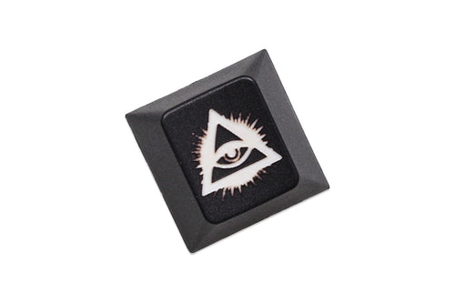 Novelty Eye of Providence All seeing Eye Dollar Euro Yen B Coin profile dip dye Laser pbt keycap for keyboard ESC r1 1x Red