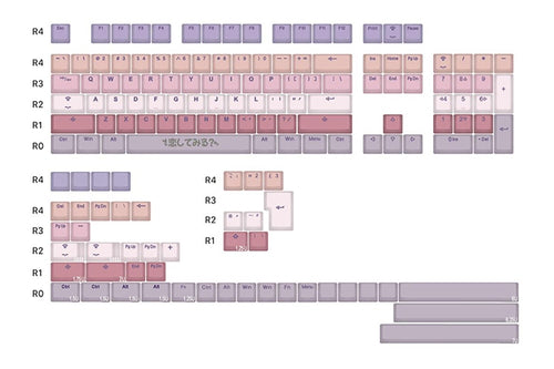 Taihao Love in Paris pbt double shot keycaps for diy gaming mechanical keyboard Backlit Caps oem profile light through ISO UK