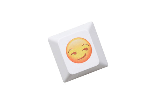 Cute Face Mood Meme Expression Keycap Dye Subbed keycaps for mx stem mechanical keyboards Yellow funny snicker Tongue Cry