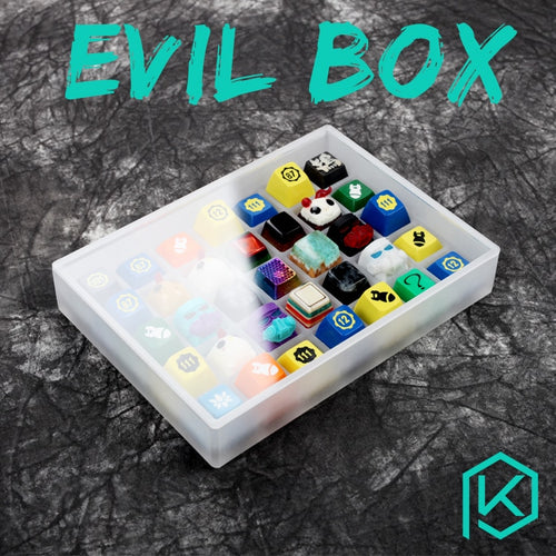 evil box acrylic keycaps box 7 x 5 free shipping keyboard sa gmk oem cherry dsa xda keycaps box For Keycap Set Stock Collection