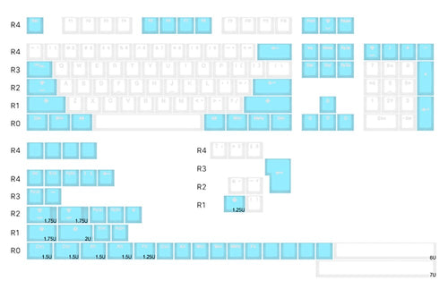 Taihao Cubic Profile Nana De Coco Translucent Backlit Doubleshot keycaps for diy gaming mechanical keyboard oem profile