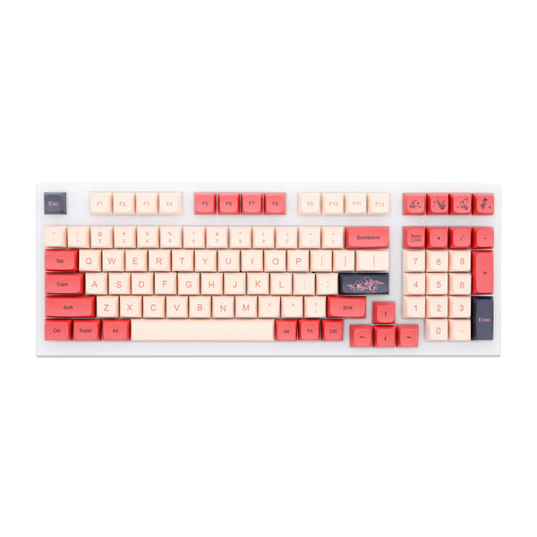 black white red keycaps