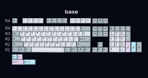 muted colorway 169 Cherry profile Dye Sub Keycap Set thick PBT plastic keyboard gh60 xd60 xd84 tada68 rs96 zz96 87 104 660