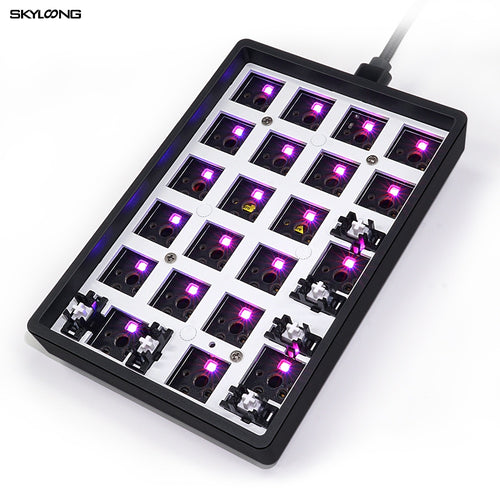 gk21s gk21 hot swappable blue tooth bt dual mode pcb Custom Mechanical Keyboard Numpad Kit rgb smd switch leds type c usb port