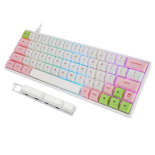 gk64x kailh silent switch hot swappable switch  Mechanical Keyboard USB-C split spacebar