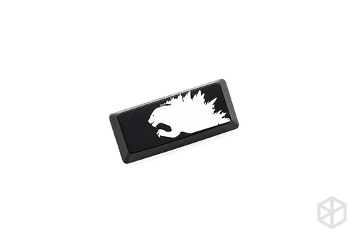 ABS Etched Shine-Through Godzilla black red custom enter backspace spacebar