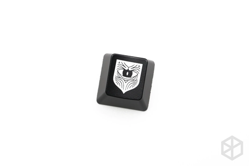 Novelty Shine Through Keycaps ABS Etched black red got Game of Thrones