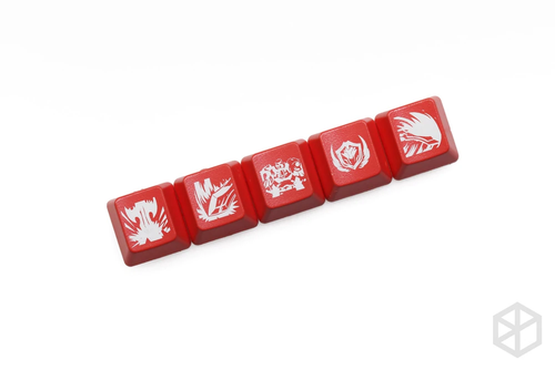 Novelty Shine Through Keycaps ABS Etched lol black red r2 hero skill Evelynn Team