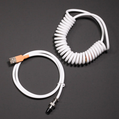 mStone Space Cable Aviator Custom usb c port type c coiled Cable wire for Mechanical Keyboard GH60 USB cable PU material