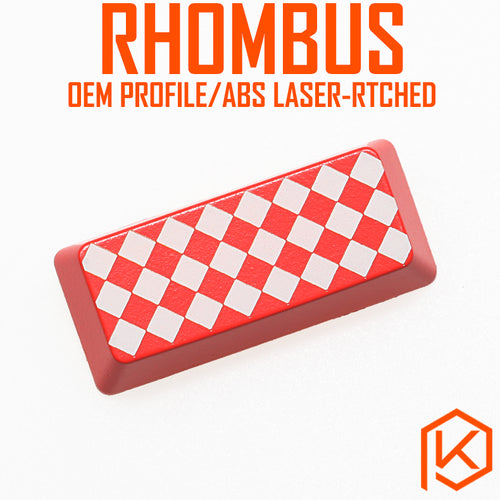 Novelty Shine Through Keycaps ABS Etched Shine-Through rhombus black red for custom mechanical keyboard Enter 2.25u 2u