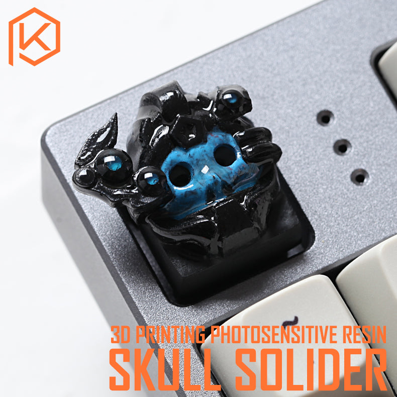 Novelty Shine Through Keycaps 3d printed print printing skull soldier –