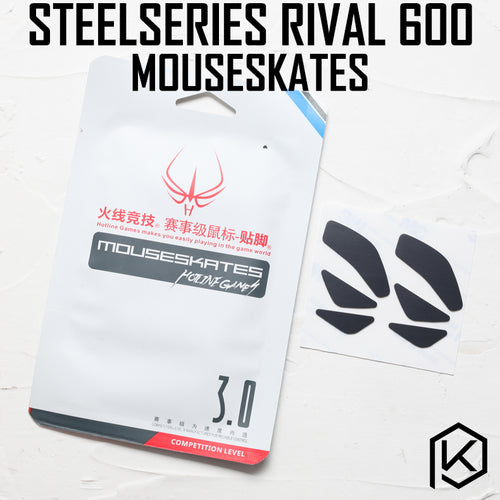Hotline games 2 sets/pack competition level mouse feet skates gildes for steelseries rival 600 0.6mm thickness Teflo