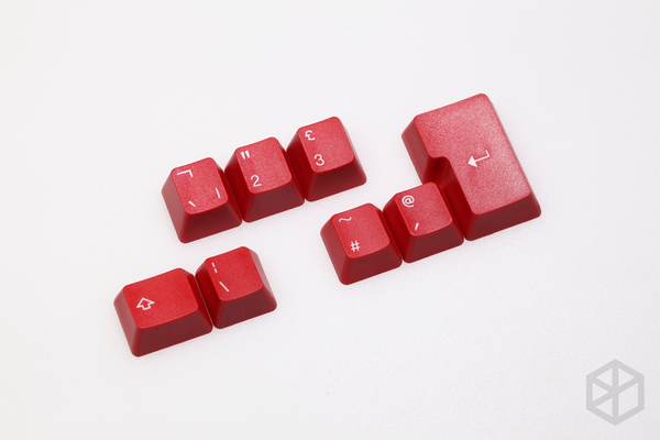 red accent keycaps