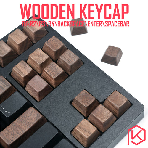 wooden keycaps wood keycap r1 r2 r3 r4 backspace enter spacebar arrow key wasd for 87 tkl 104 ansi xd64 xd75 xd96 xd84 cospad