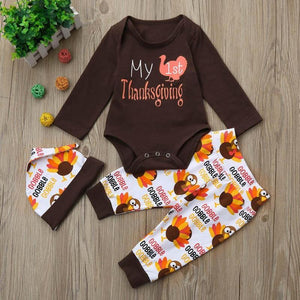 baby's first thanksgiving outfit boy