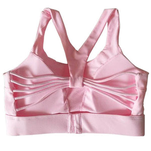 pink push up sports bra