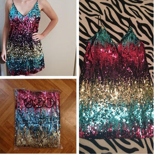 sequin party mini dress