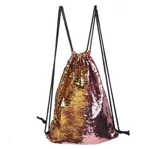 drawstring sequin bag