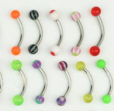 10pcs Random Color Pick A Style Straight, Curved, Ball, Spike, Lip, Navel, Tongue, Nose, Eyebrow