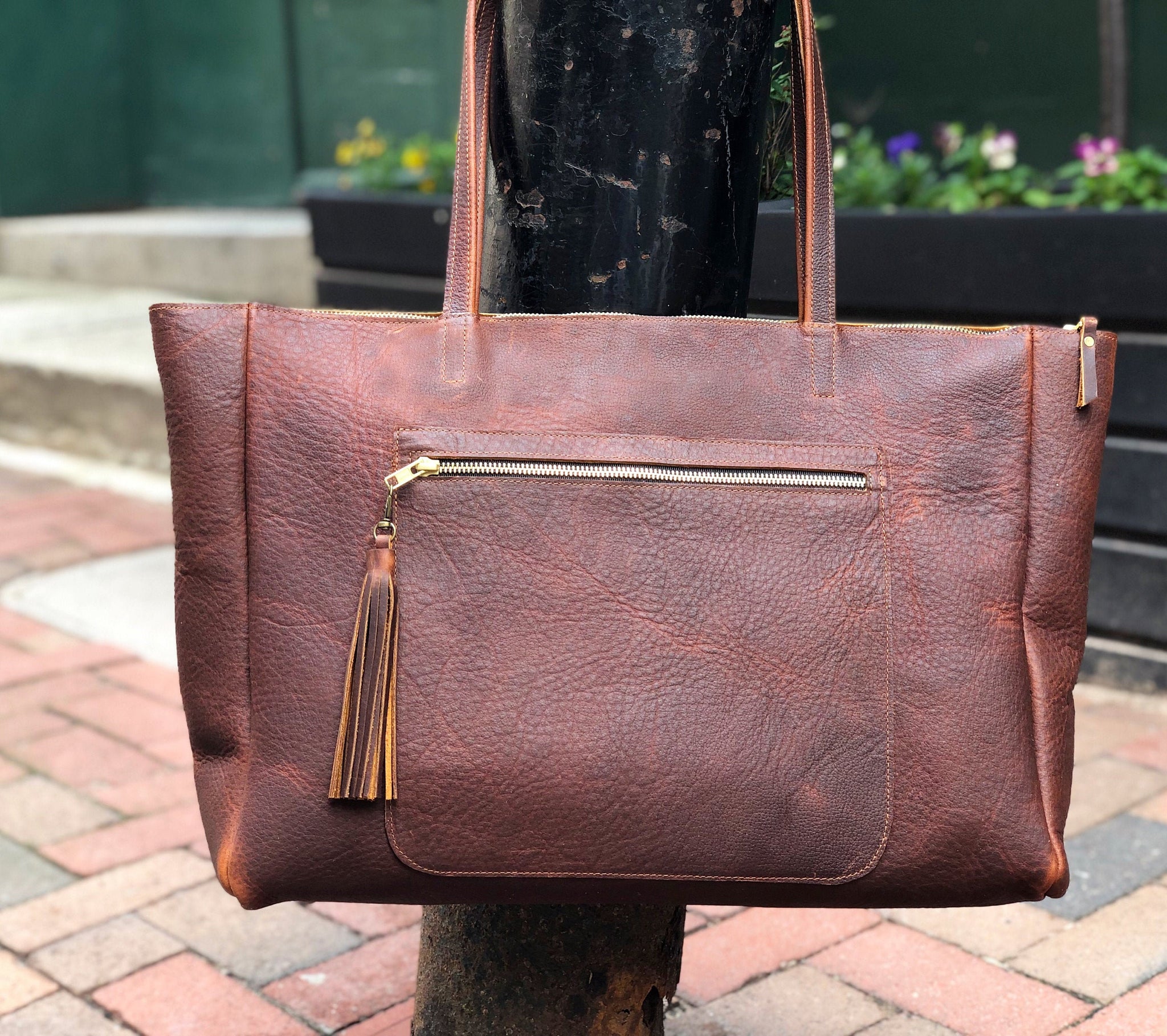 best leather travel tote