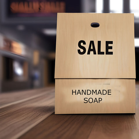 handmade soap sale sign