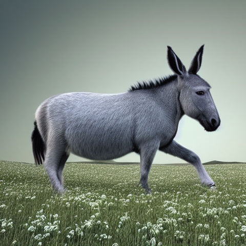 donkey in a meadow