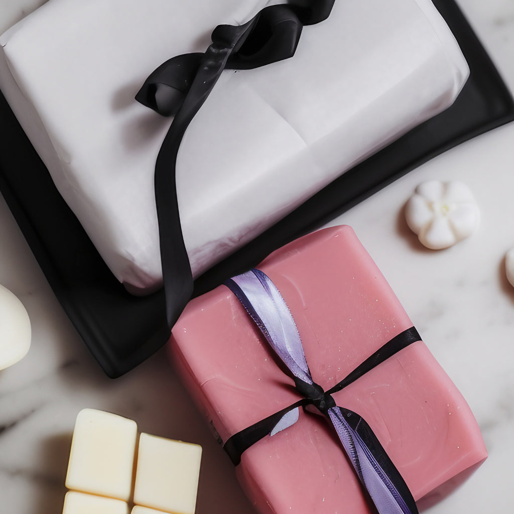 handmade soap paired with t-shirt to make perfect gift for fashionista