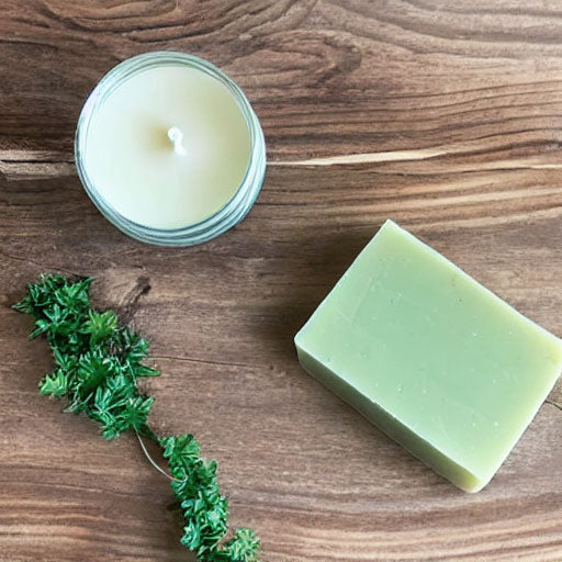 handmade soap and handmade soy candle 