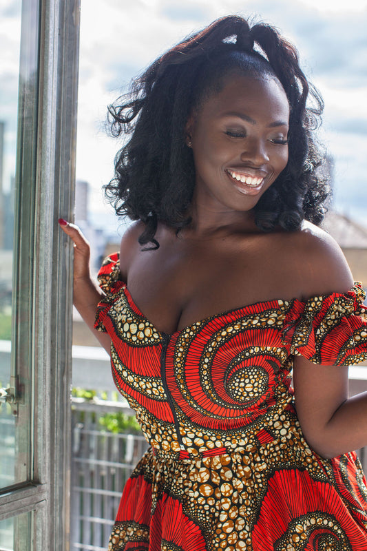 Asha African print Ankara kente short and crop top matching set