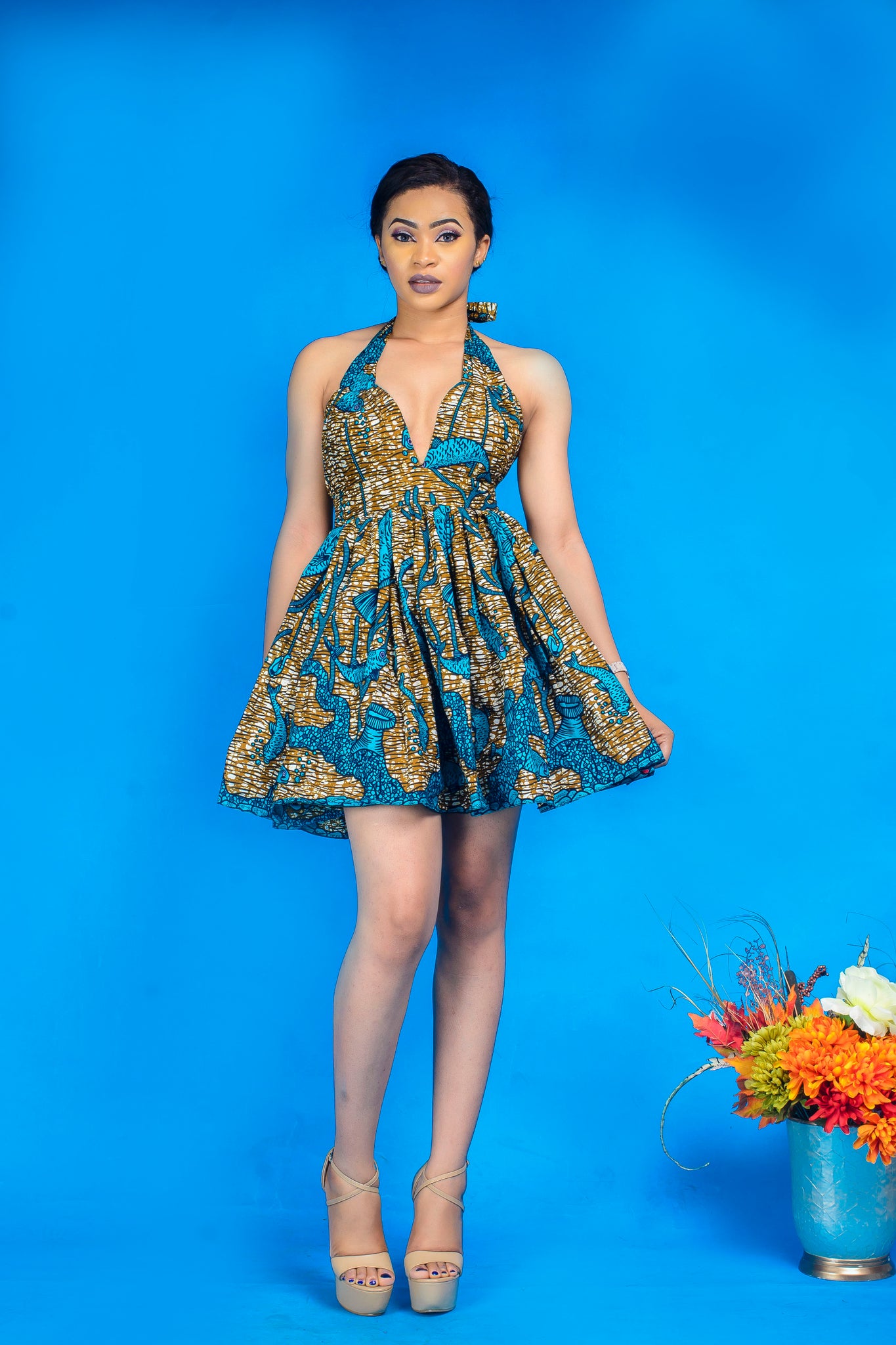 african print infinity dress