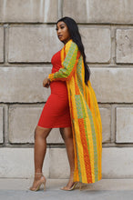 Carregar imagem no visualizador da galeria, Binta African Print Kente duster coat - Afrothrone