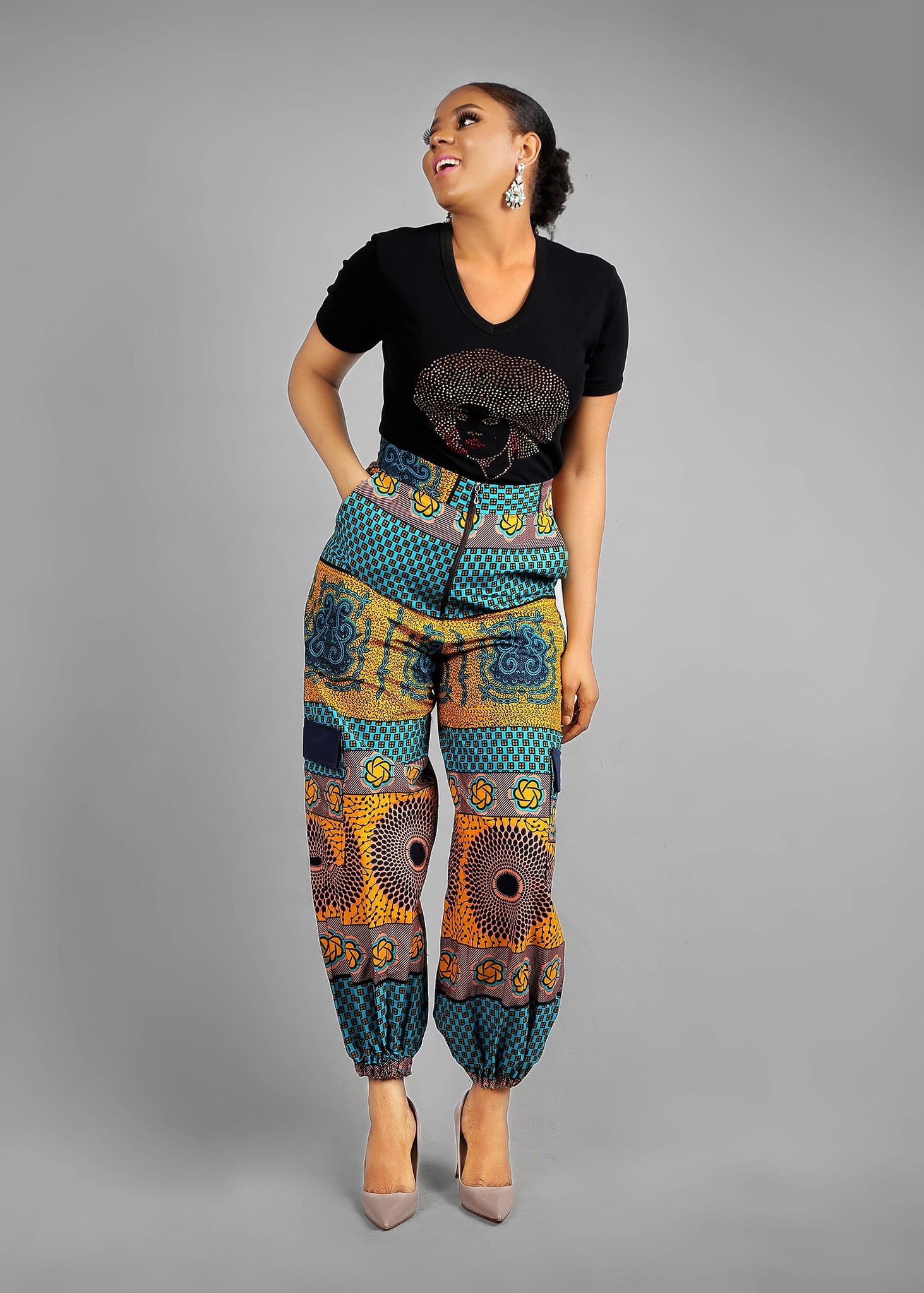 african print joggers