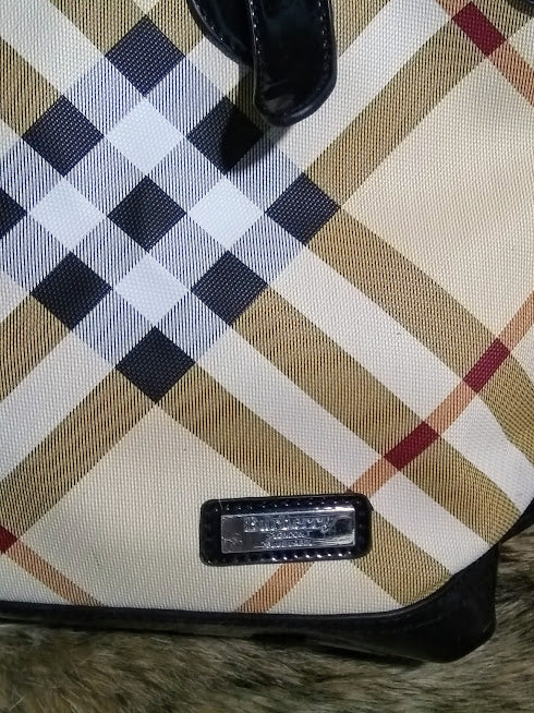 burberry nova check tote large