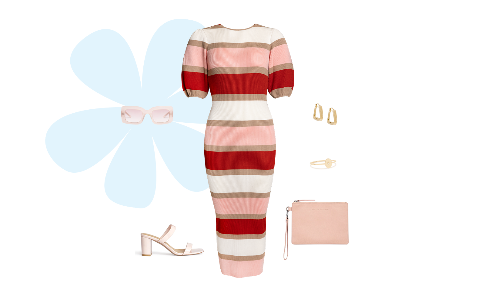 Jayden Stripe Knit Midi Dress