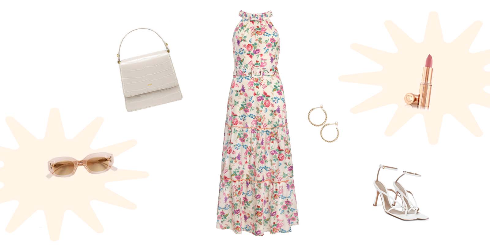 Bloom High Neck Midi Dress