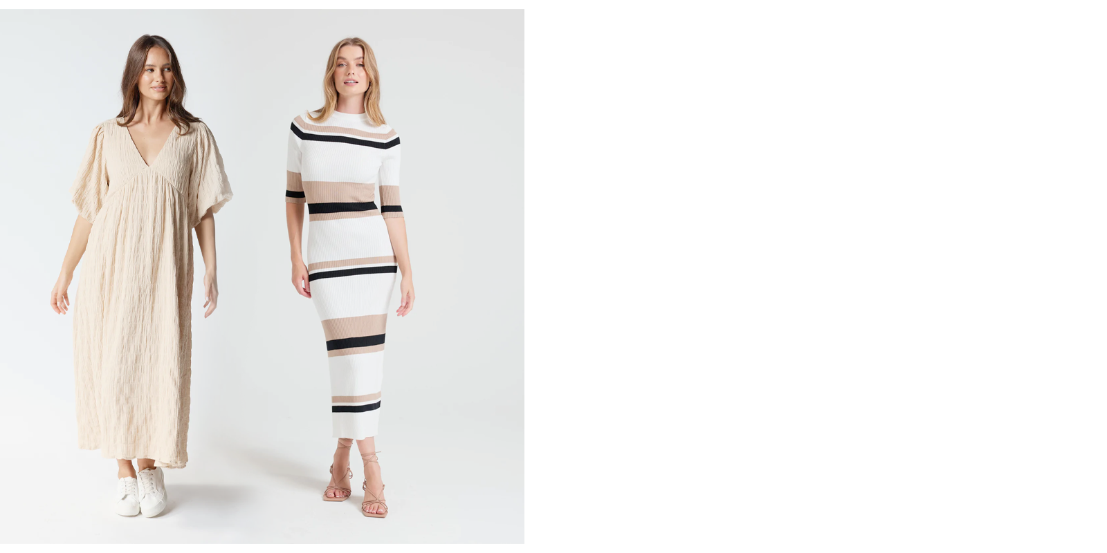 Timeless staples with the amalfi dress and freya knit midi