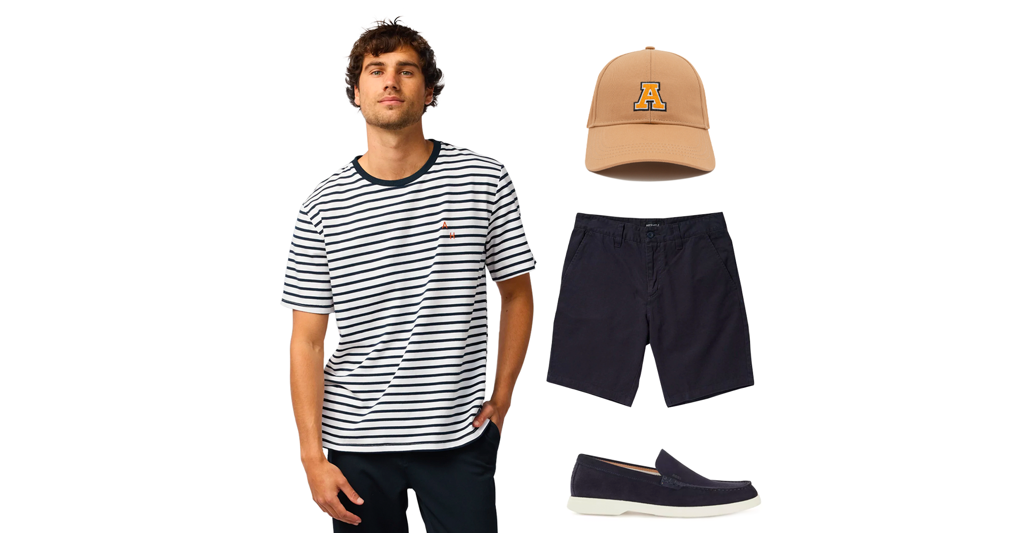 Apéro Homme Stripe Monogram Tee