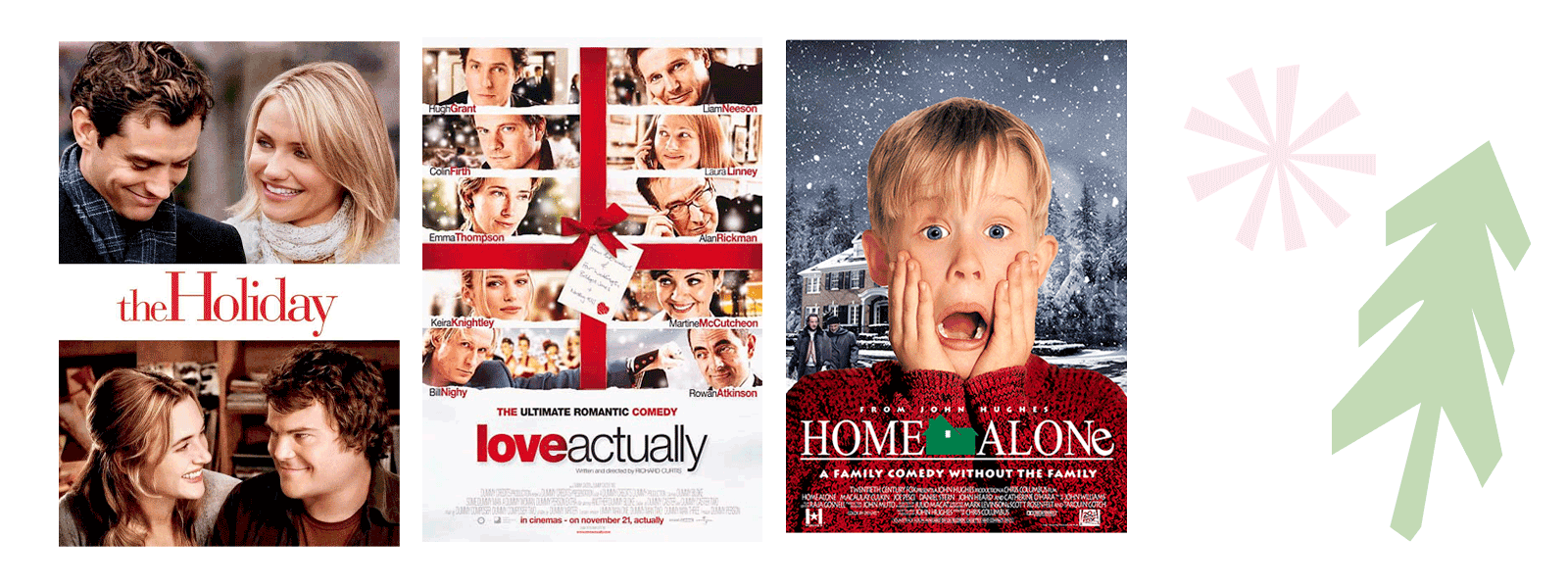 The holiday, Love Actually, Home Alone