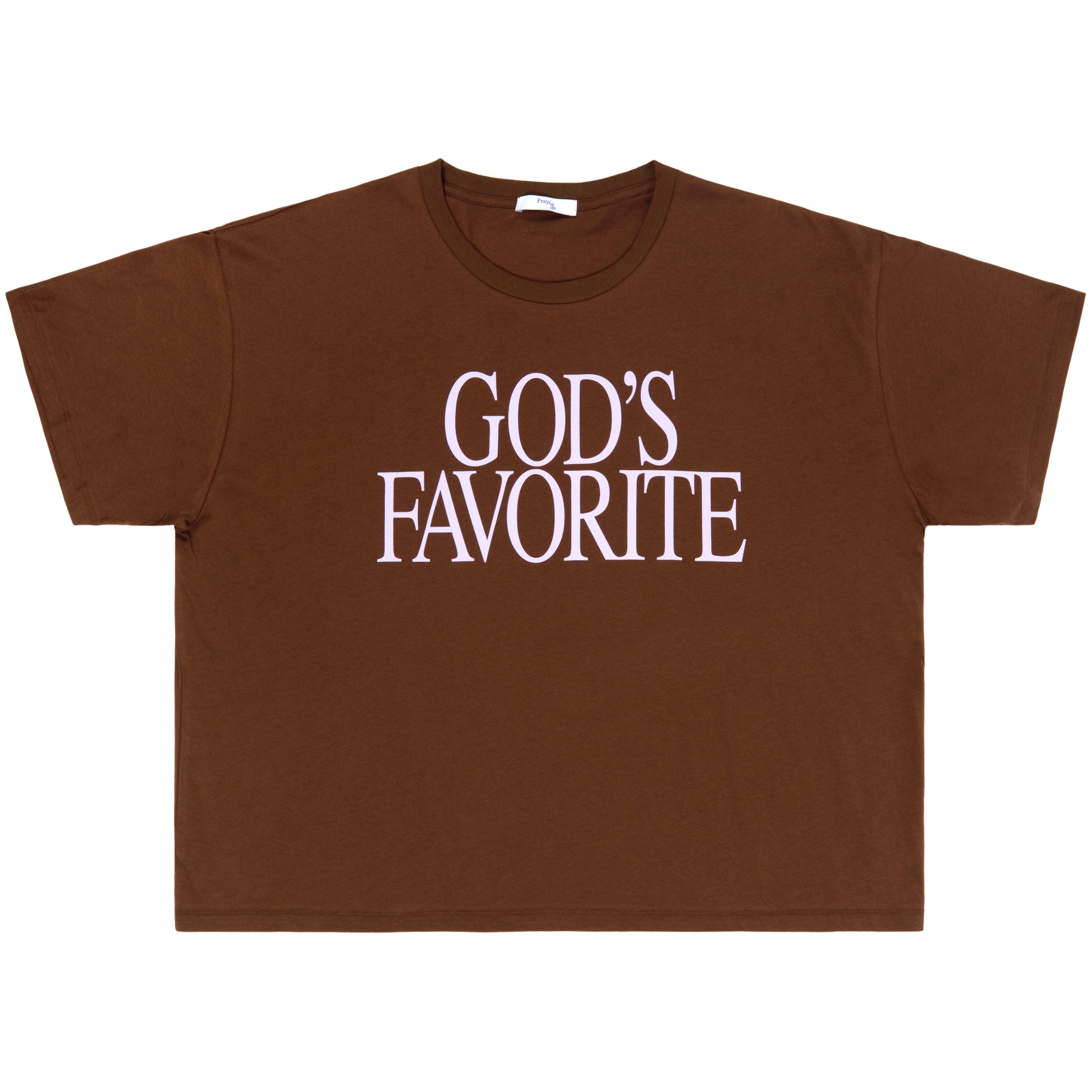 God's Favorite Crop Tee Brown – Praying