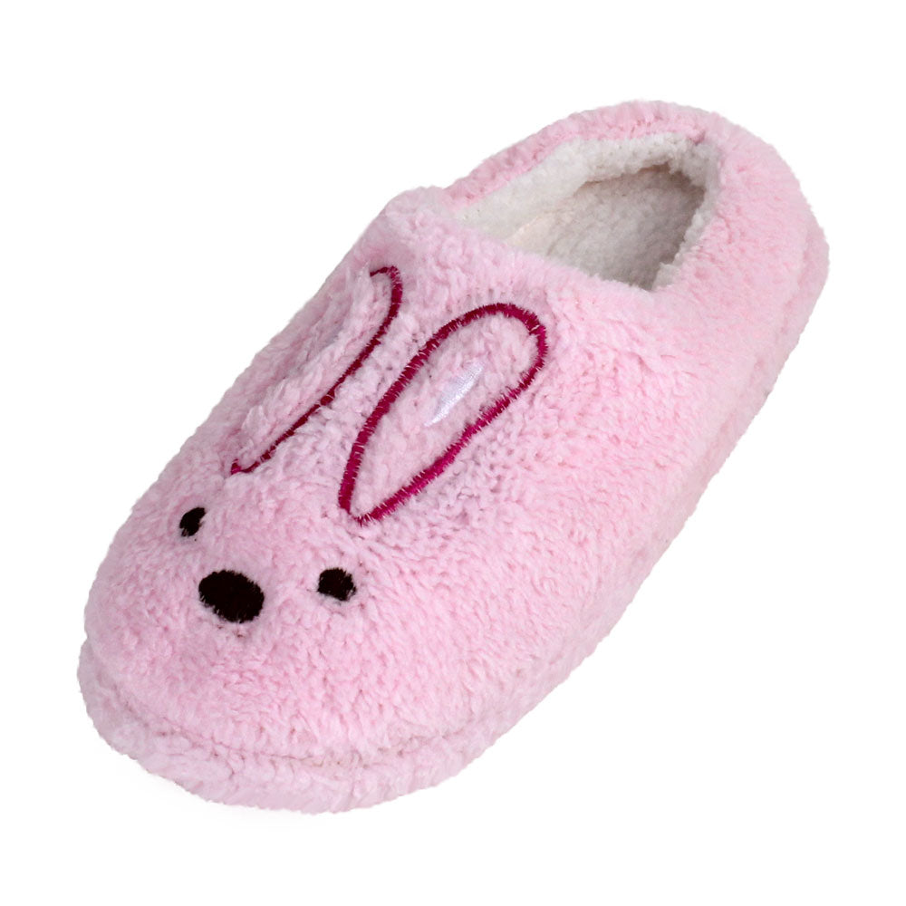 Fuzzy Pink Bunny Slippers – NoveltySlippers.com