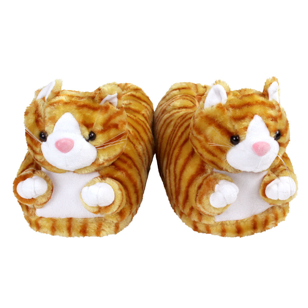 orange cat slippers