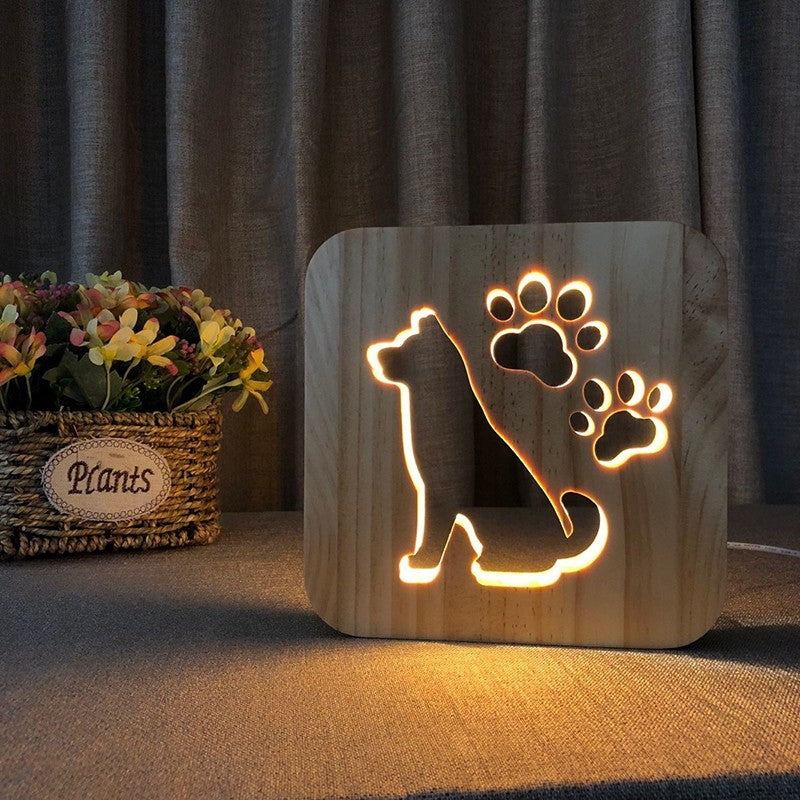 3d wooden lamp