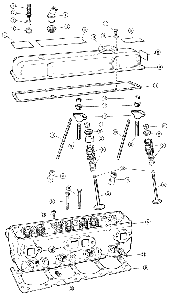 Model 270 - 350 C.I.D. - 5.7 Liter Cylinder Head Assembly