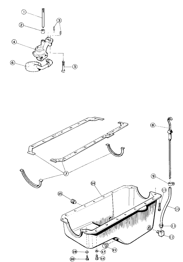 Model 220 - 305 C.I.D. - 5.0 Liter Cast Oil Pan Assembly