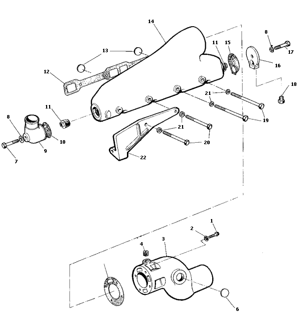 Model 220 - 305 C.I.D. - 5.0 Liter Exhaust Manifold Assembly