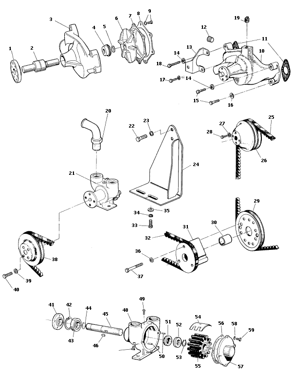 Model 270 - 350 C.I.D. - 5.7 Liter Circulation & Raw Water Pumps