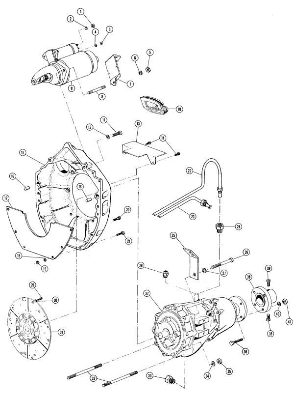 Model 220 - 305 C.I.D. - 5.0 Liter Flywheel Housing Assembly