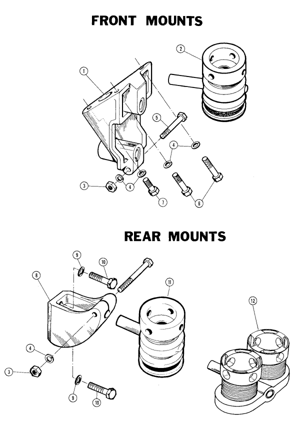 Model 220 - 305 C.I.D. - 5.0 Liter Engine Mounts