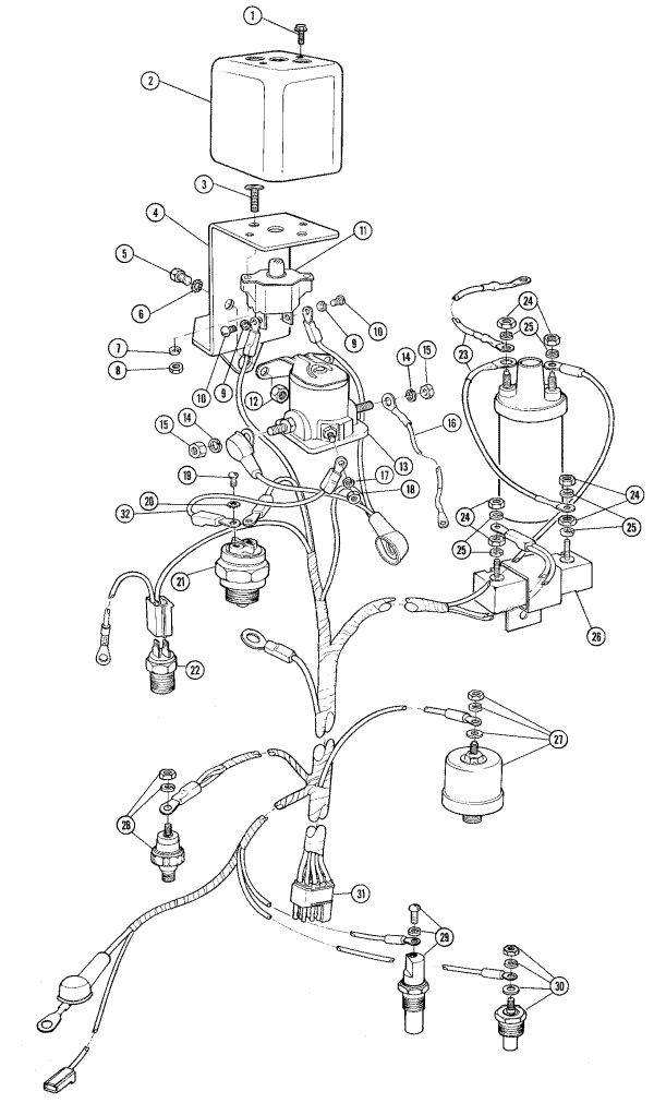 Model 270 - 350 C.I.D. - 5.7 Liter Engine Wiring & Harness